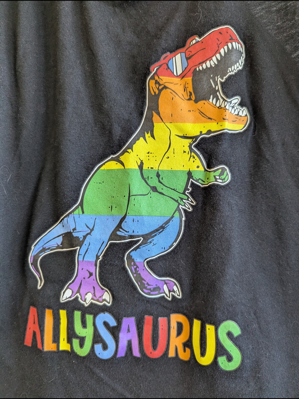 🌈 Rainbow Tyrannosaurus Graphic Tee - ALLYSAURUS